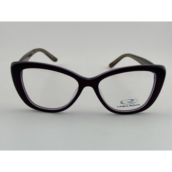 LINEA ROMA - CLASS 317 C3 51-15-140 Black, Purple, Brown Acetate Glasses Frames - Picture 2 of 7